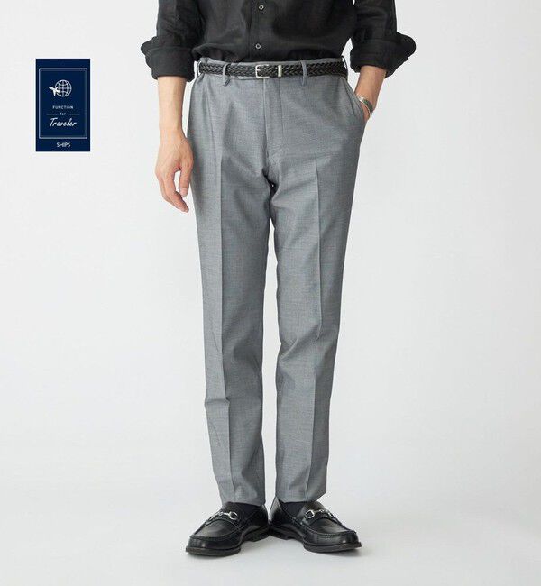 SHIPS「SHIPS: コットン バーズアイ スラックス」|スラックス|グレー