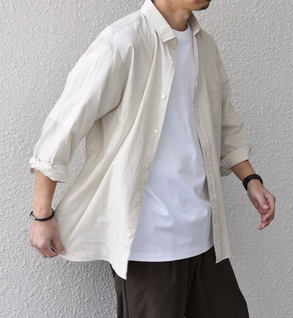 SHIPS any「SHIPS any:〈洗濯機可能〉コットン/リネン ７分袖 レギュラー シャツ 25SS◇」|シャツ・ブラウス|