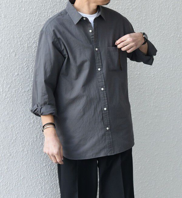 SHIPS any「SHIPS any:〈洗濯機可能〉コットン/リネン ７分袖 レギュラー シャツ 25SS◇」|シャツ・ブラウス|