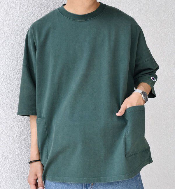 SHIPS any「【SHIPS any別注】Champion: ブリーチ ドルマン キャンプポケット Tシャツ◇」|Tシャツ・カットソー|