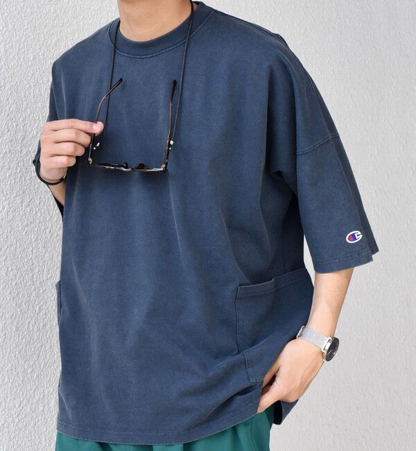 SHIPS any「【SHIPS any別注】Champion: ブリーチ ドルマン キャンプポケット Tシャツ◇」|Tシャツ・カットソー|