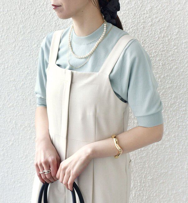 SHIPS Colors 「《予約》SHIPS Colors:〈接触冷感・手洗い可能〉14ゲージ 5分袖 ニット◆」|ニット・セーター|