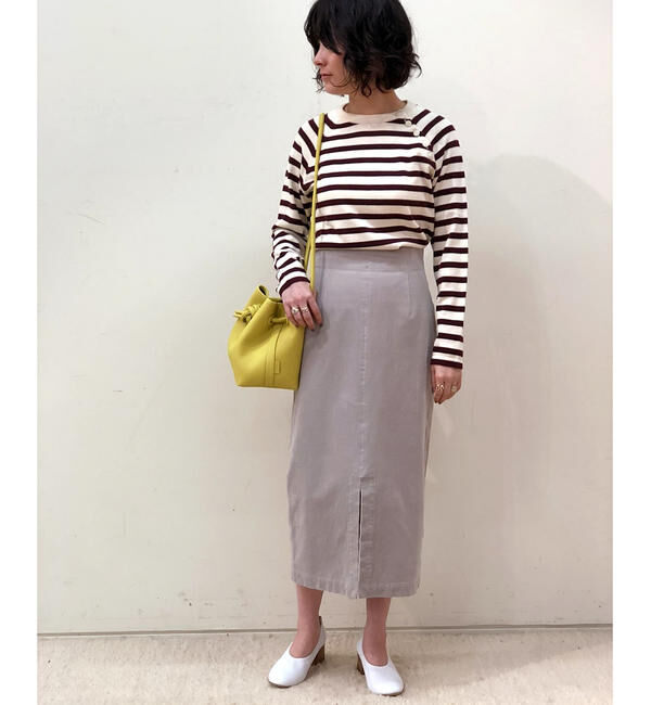 GALERIE VIE「コットンコーデュロイ Iラインスカート」|タイト|