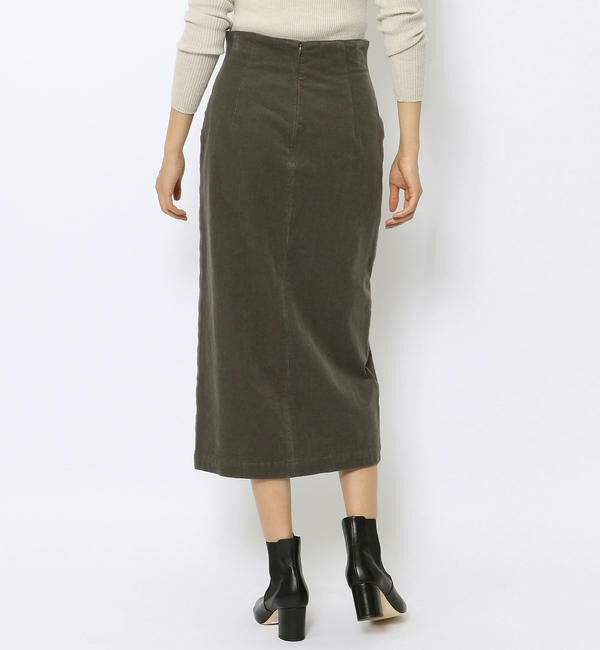 GALERIE VIE「コットンコーデュロイ Iラインスカート」|タイト|