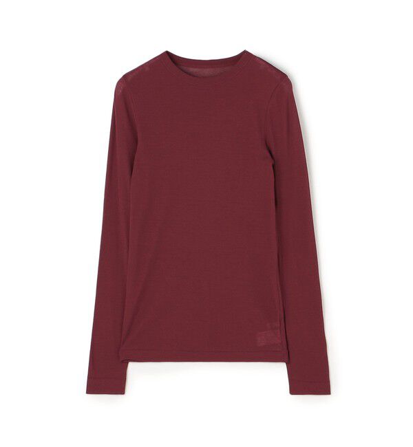 MACPHEE「【一部WEB先行予約】シアージャージー クルーネックプルオーバー」|Tシャツ・カットソー|37 ダークレッド