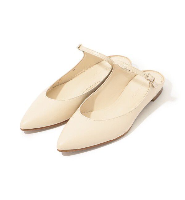 TOMORROWLAND GOODS「TOMORROWLAND ポインテッドフラットミュール」|パンプス|41 ライトベージュ