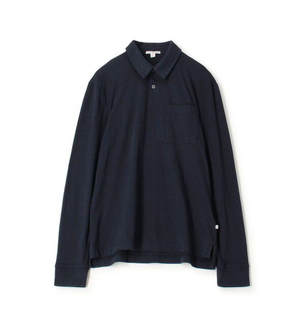 JAMES PERSE「コットンベーシック ロングスリーブポロシャツ MSX3304」|ポロシャツ|67 ダークブルー