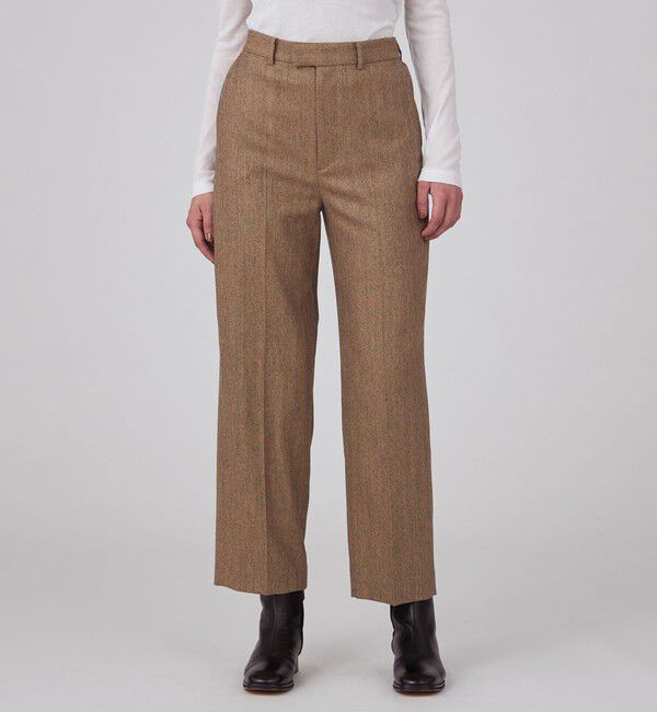 MACPHEE「ウールサキソニー テーパードパンツ」|スラックス|