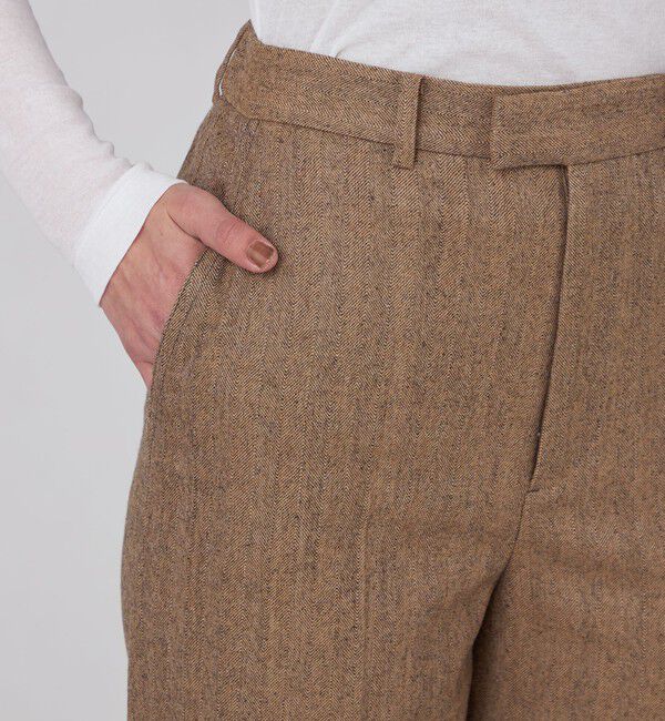 MACPHEE「ウールサキソニー テーパードパンツ」|スラックス|