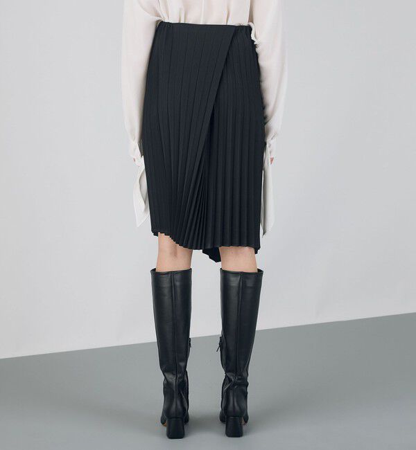 DES PRES「ハイツイストギャバジン イレギュラーヘムプリーツスカート」|スカート|