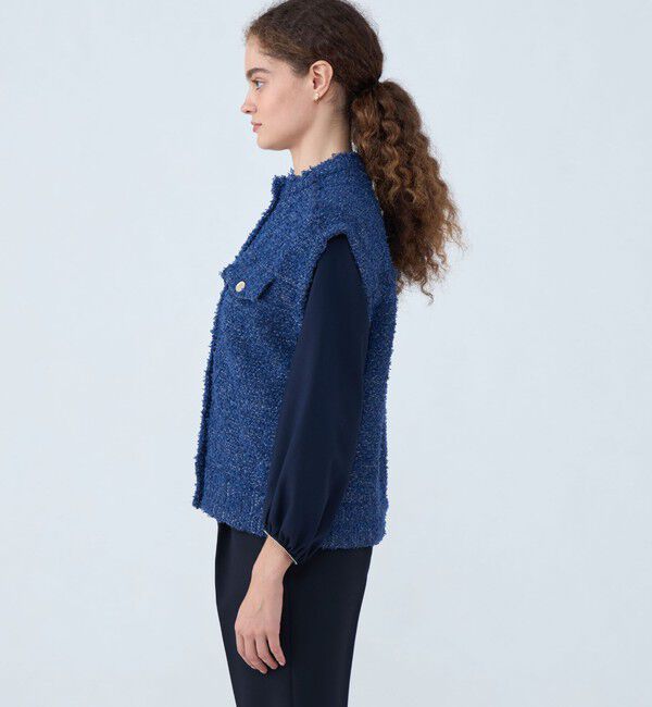 Ballsey「ミックスツイード クルーネックベスト」|ベスト・ジレ|