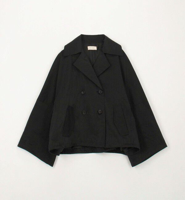 DES PRES「シルクラミーワッシャー ショートPコート」|ピーコート|