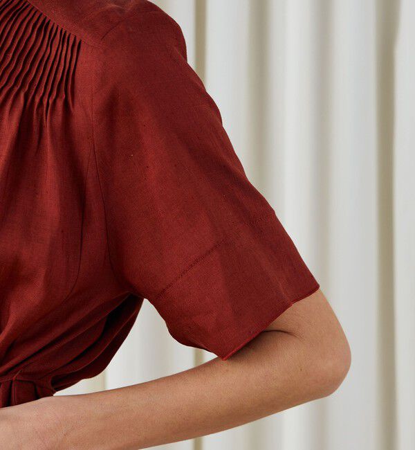 DES PRES「レーヨンシルククロス アシンメトリーヘムブラウス」|シャツ・ブラウス|