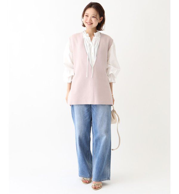 SLOBE IENA「《追加2》タイプライターフリルカラーブラウス」|シャツ・ブラウス|