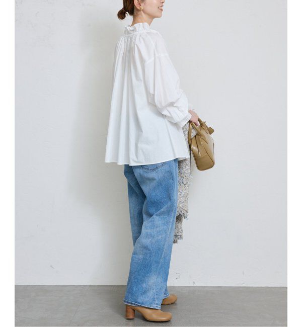 SLOBE IENA「《追加2》タイプライターフリルカラーブラウス」|シャツ・ブラウス|