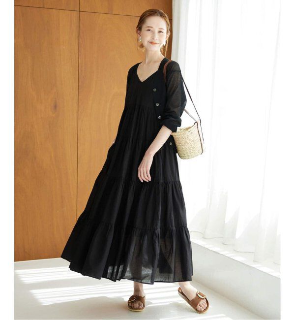 SLOBE IENA「《追加》リネン混シアーカーディガン」|カーディガン|