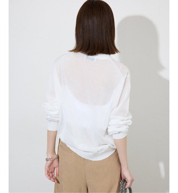 SLOBE IENA「《追加》リネン混シアーカーディガン」|カーディガン|