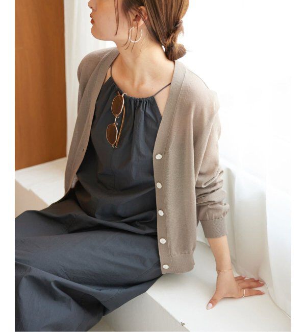 SLOBE IENA「《追加》リネン混シアーカーディガン」|カーディガン|