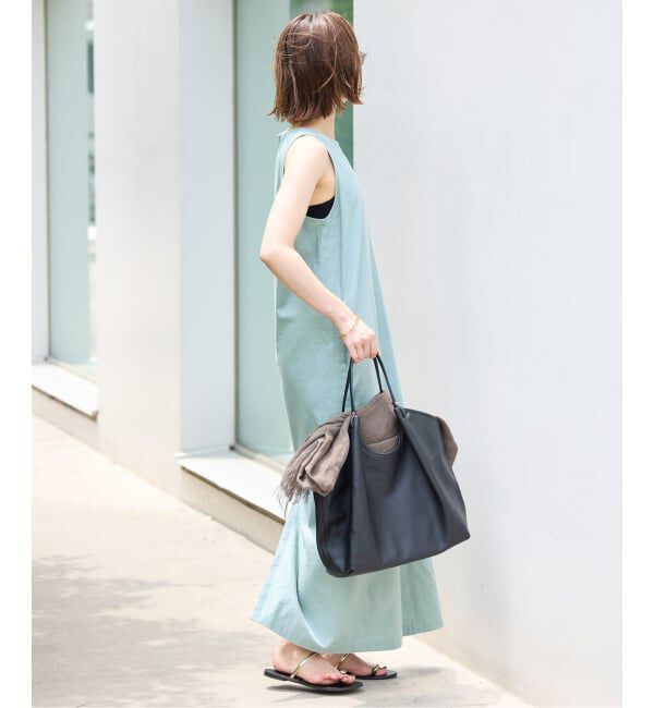SLOBE IENA「《WEB限定/追加》リネンレーヨンノースリーブナローワンピース」|ワンピース|