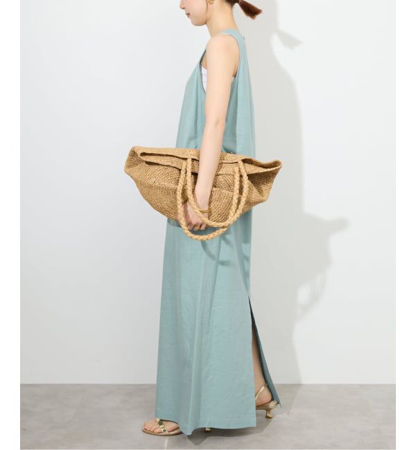 SLOBE IENA「《WEB限定/追加》リネンレーヨンノースリーブナローワンピース」|ワンピース|