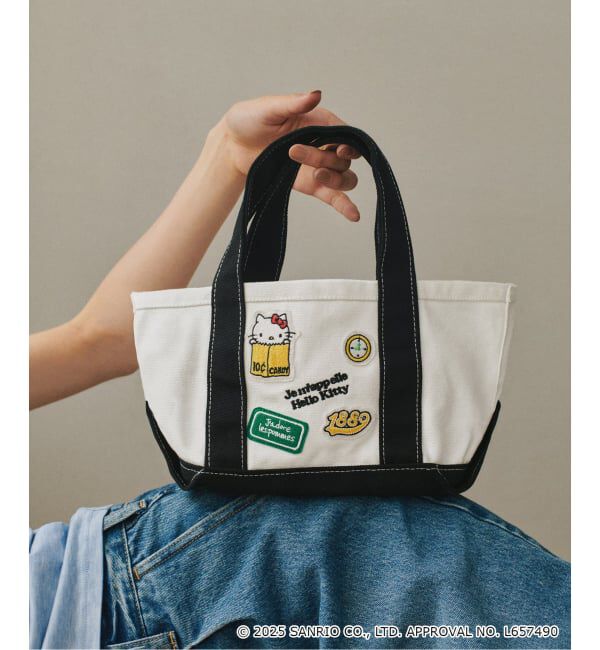 SLOBE IENA「《WEB限定/追加3》Hello Kitty ワッペンランチトートバック」|その他|ブラック