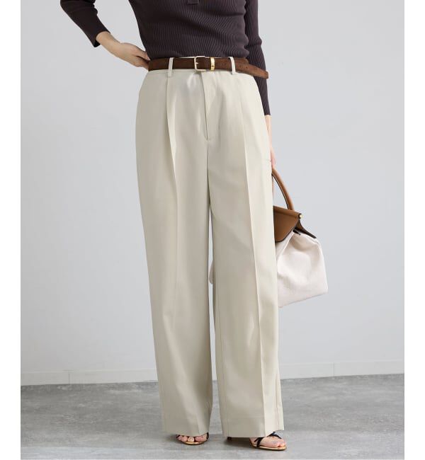 IENA「《予約》ハイツイストツイルスラックス」|スラックス|ナチュラル