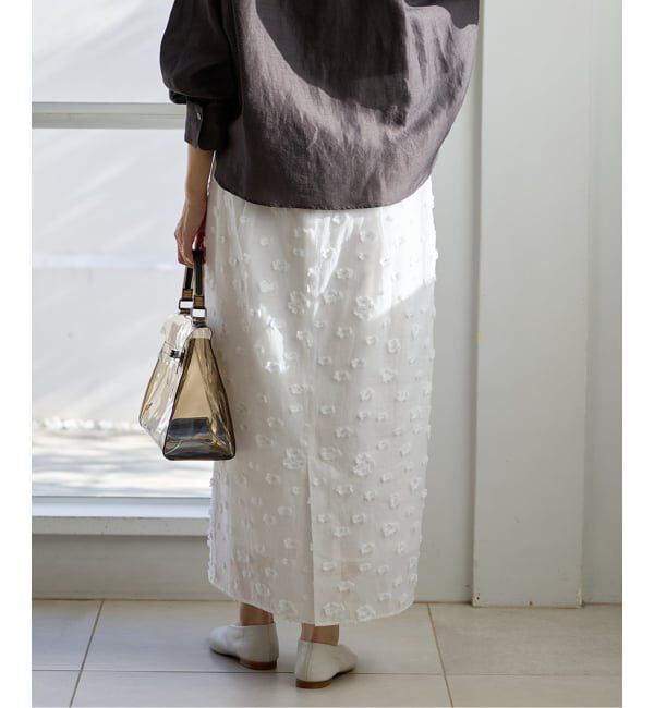 IENA「《予約》フラワージャガードタックスカート」|スカート|