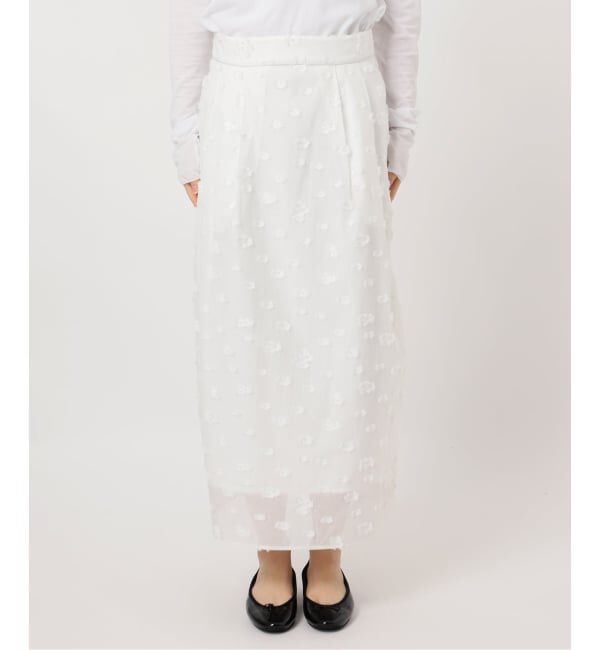 IENA「《予約》フラワージャガードタックスカート」|スカート|
