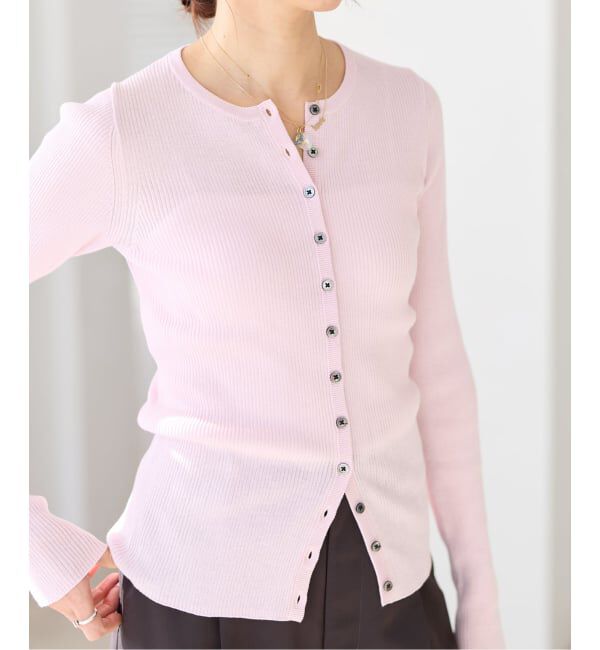 IENA「《予約》ハイゲージリブカーディガン」|カーディガン|