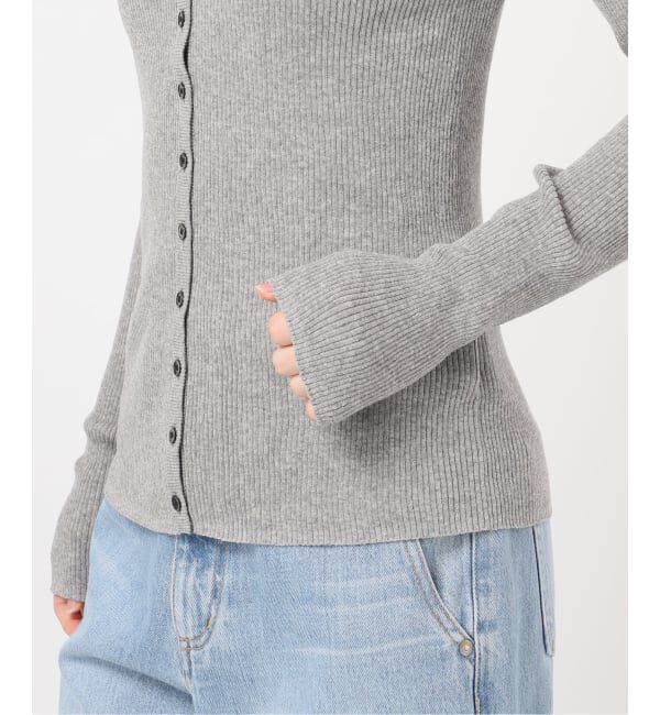 IENA「《予約》ハイゲージリブカーディガン」|カーディガン|