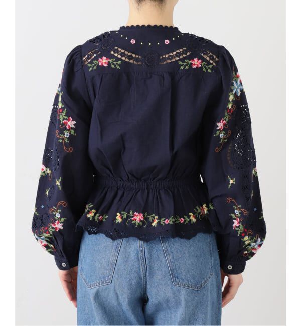 IENA LA BOUCLE「SEA NEW YORK/シー ニューヨーク EMBROIDERY TOP RS26-133」|シャツ・ブラウス|