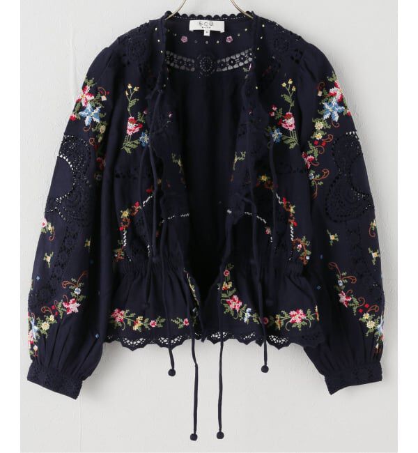 IENA LA BOUCLE「SEA NEW YORK/シー ニューヨーク EMBROIDERY TOP RS26-133」|シャツ・ブラウス|