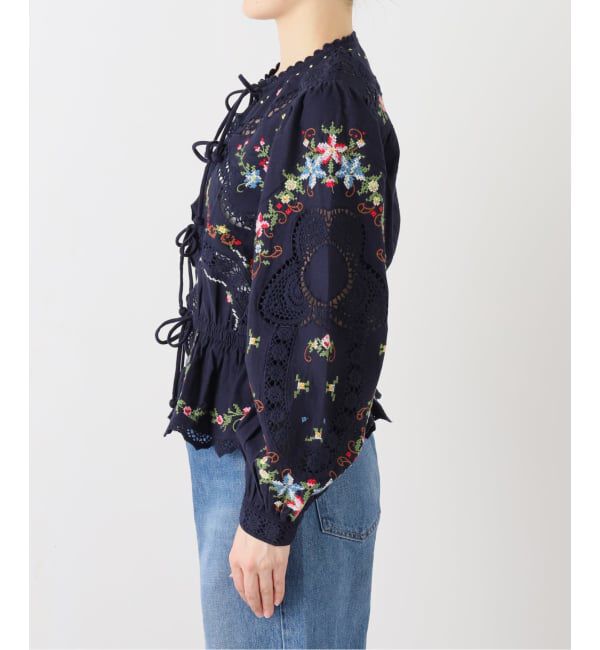 IENA LA BOUCLE「SEA NEW YORK/シー ニューヨーク EMBROIDERY TOP RS26-133」|シャツ・ブラウス|