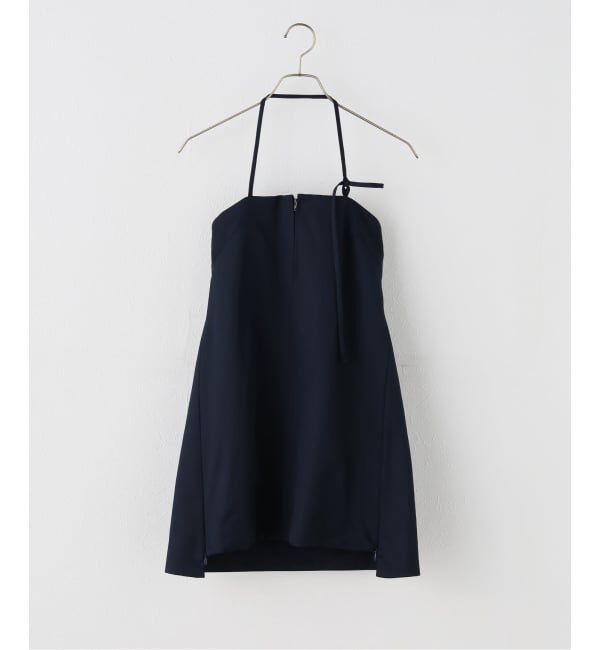 IENA LA BOUCLE「KAYLE/ケイル COTTON TWILL ZIPPED ショートドレス  K-2003A」|ワンピース|ネイビー