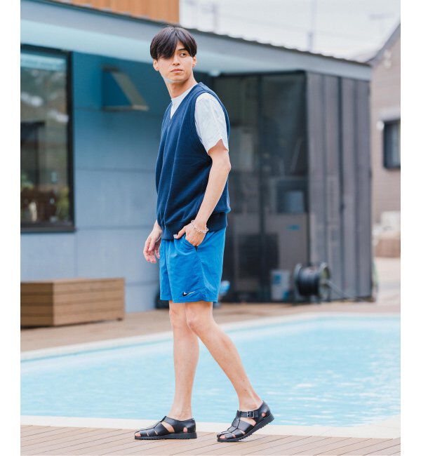 EDIFICE「【LOOPWHEELER for LOWERCASE】ライトツリウラケ Vネックベスト」|ベスト・ジレ|