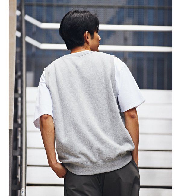 EDIFICE「【LOOPWHEELER for LOWERCASE】ライトツリウラケ Vネックベスト」|ベスト・ジレ|