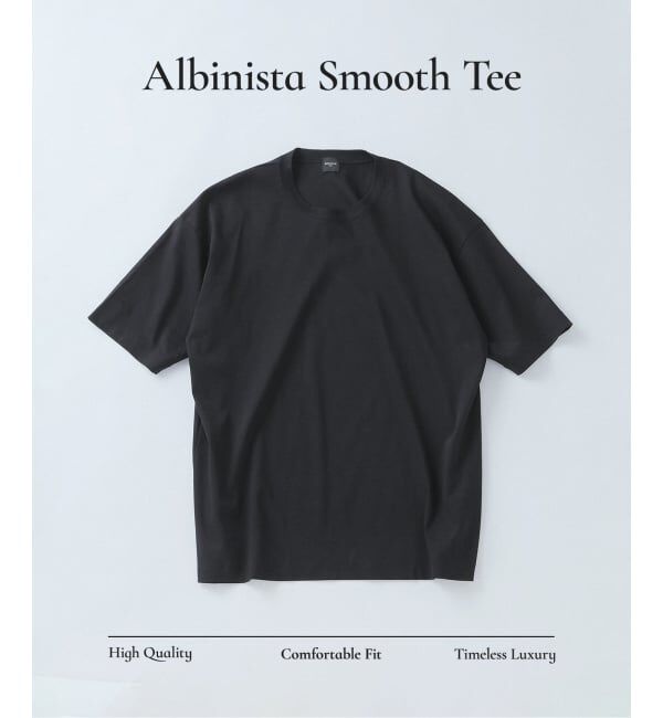 EDIFICE「《予約》アルビニスタ スムース Tシャツ」|Tシャツ・カットソー|ブラック