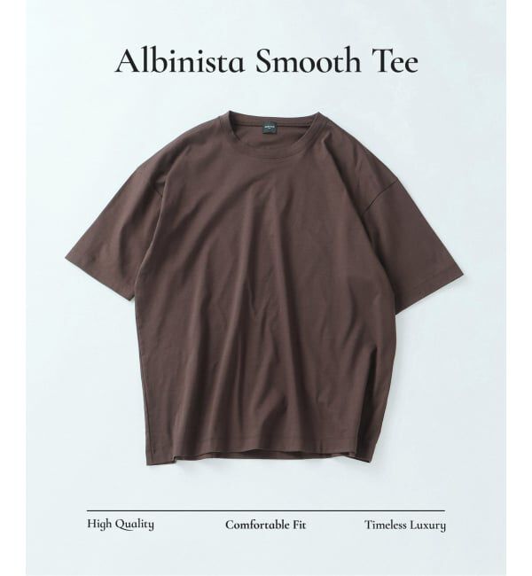 EDIFICE「《予約》アルビニスタ スムース Tシャツ」|Tシャツ・カットソー|ブラウン B