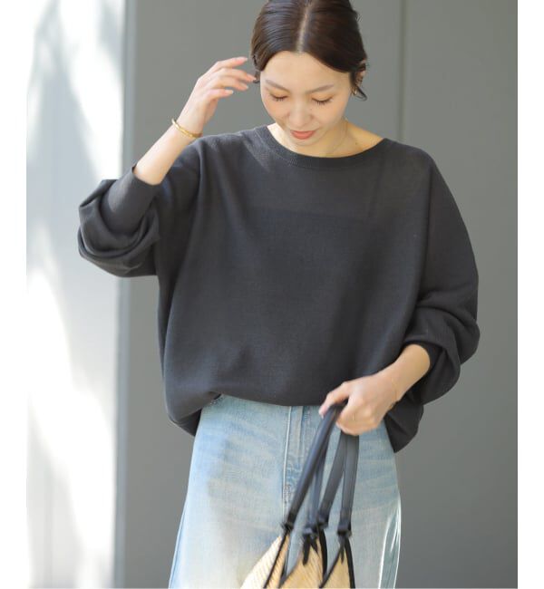 JOURNAL STANDARD relume「《予約》［26SS新作］リネンミックスシアードルマンプルオーバー」|ニット・セーター|ブラック A