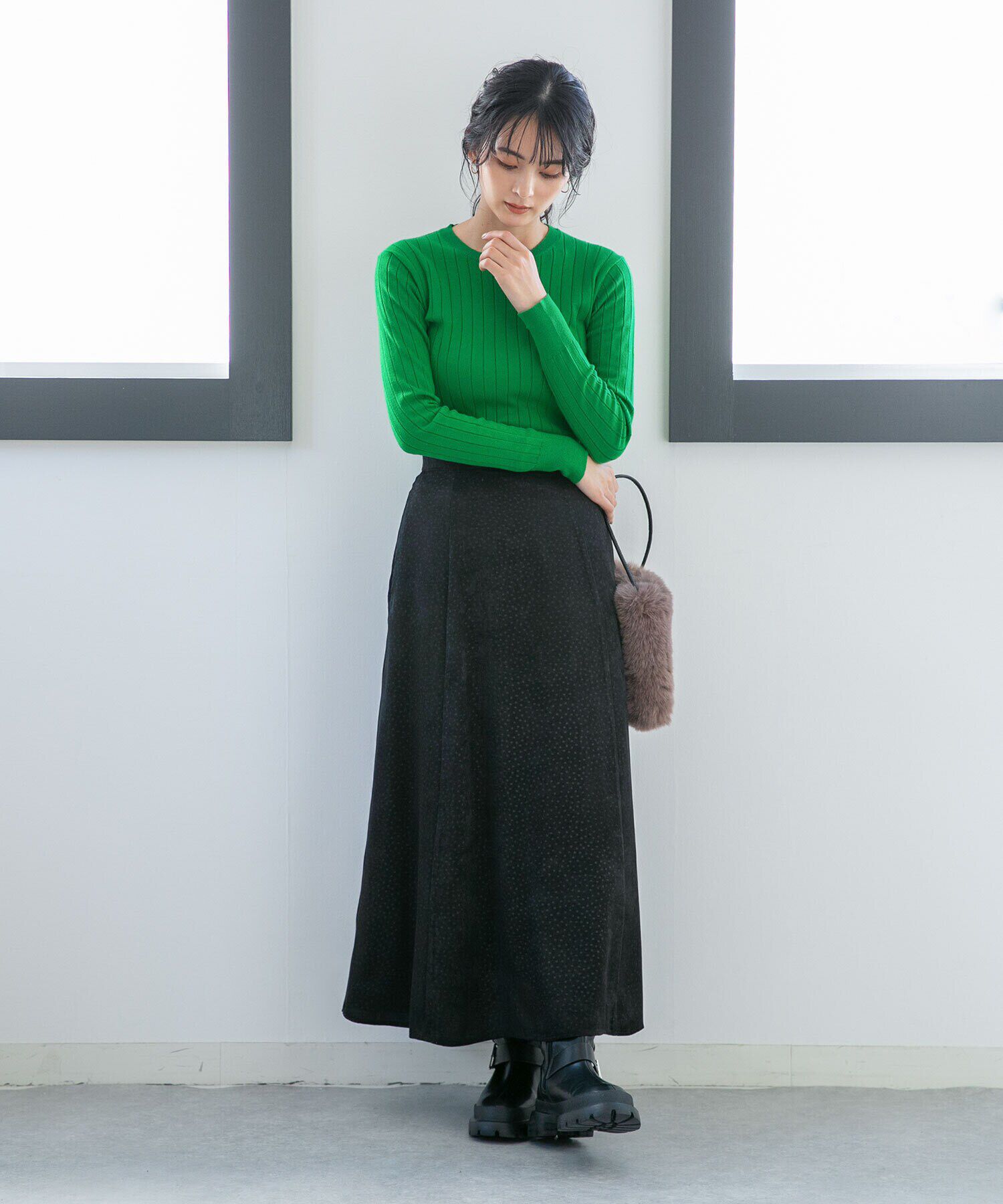 nano･universe「LB.04/ドットフレアスカート」|フレア|