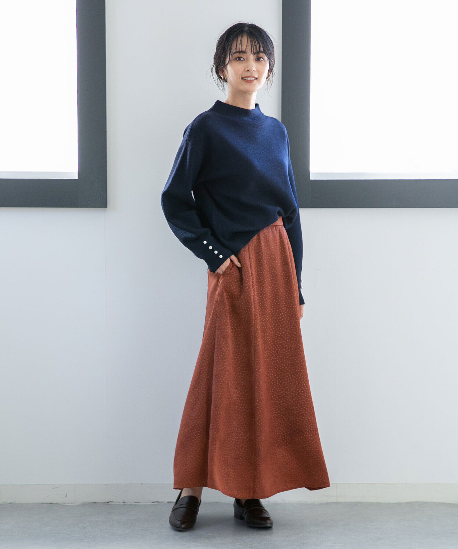 nano･universe「LB.04/ドットフレアスカート」|フレア|