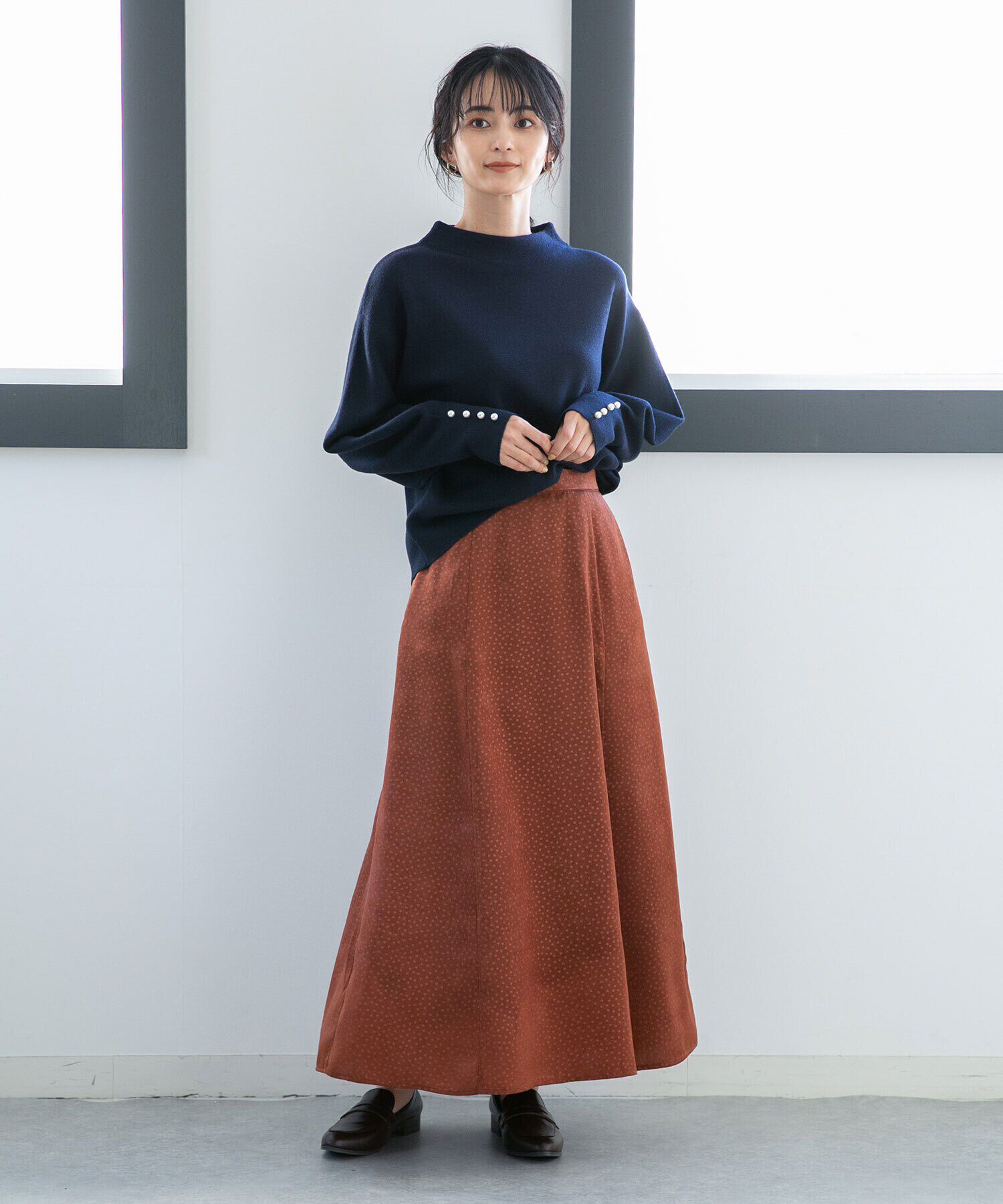 nano･universe「LB.04/ドットフレアスカート」|フレア|