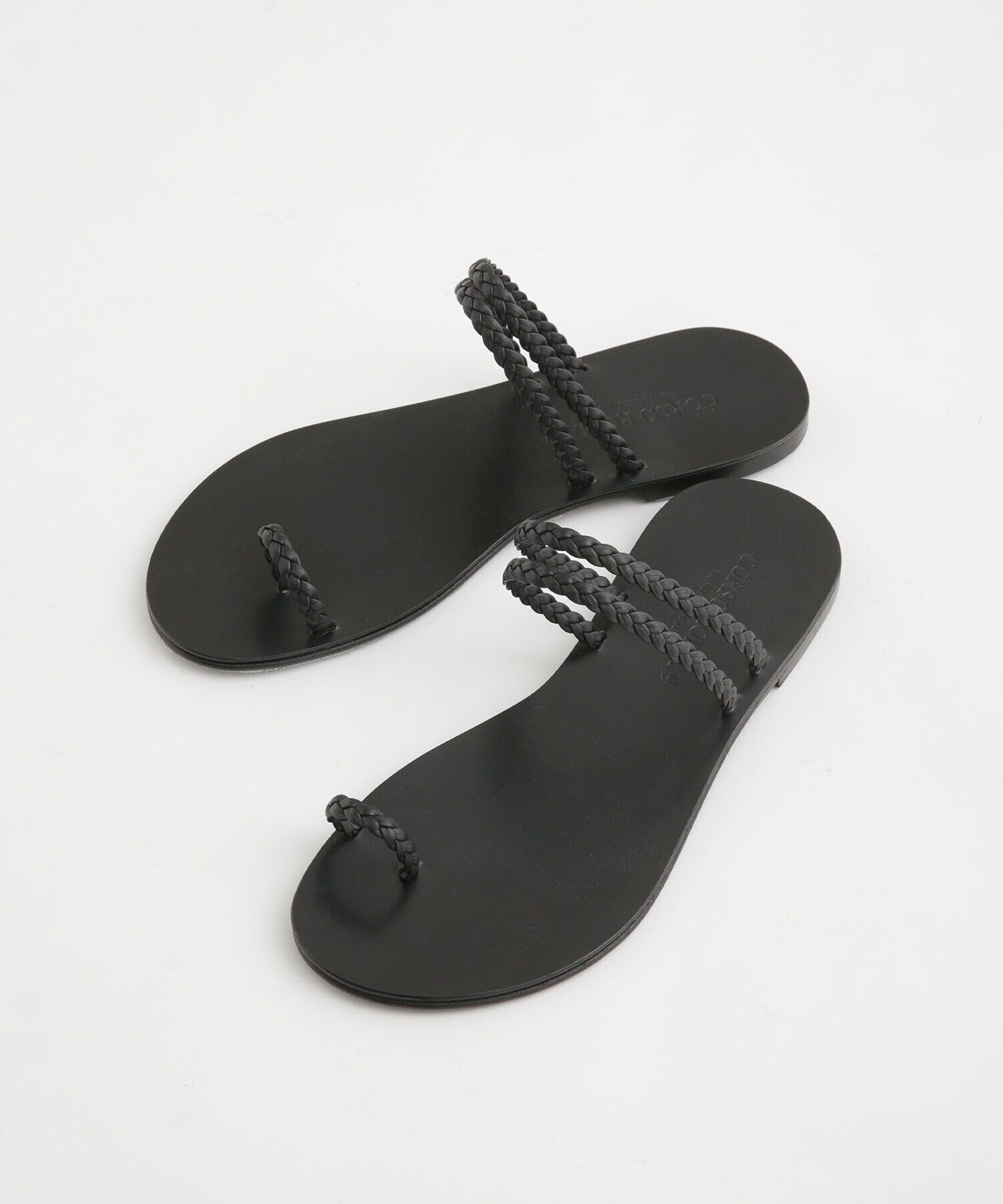 nano･universe「CORSO ROMA 9/メッシュフラットサンダル」|サンダル|ブラック