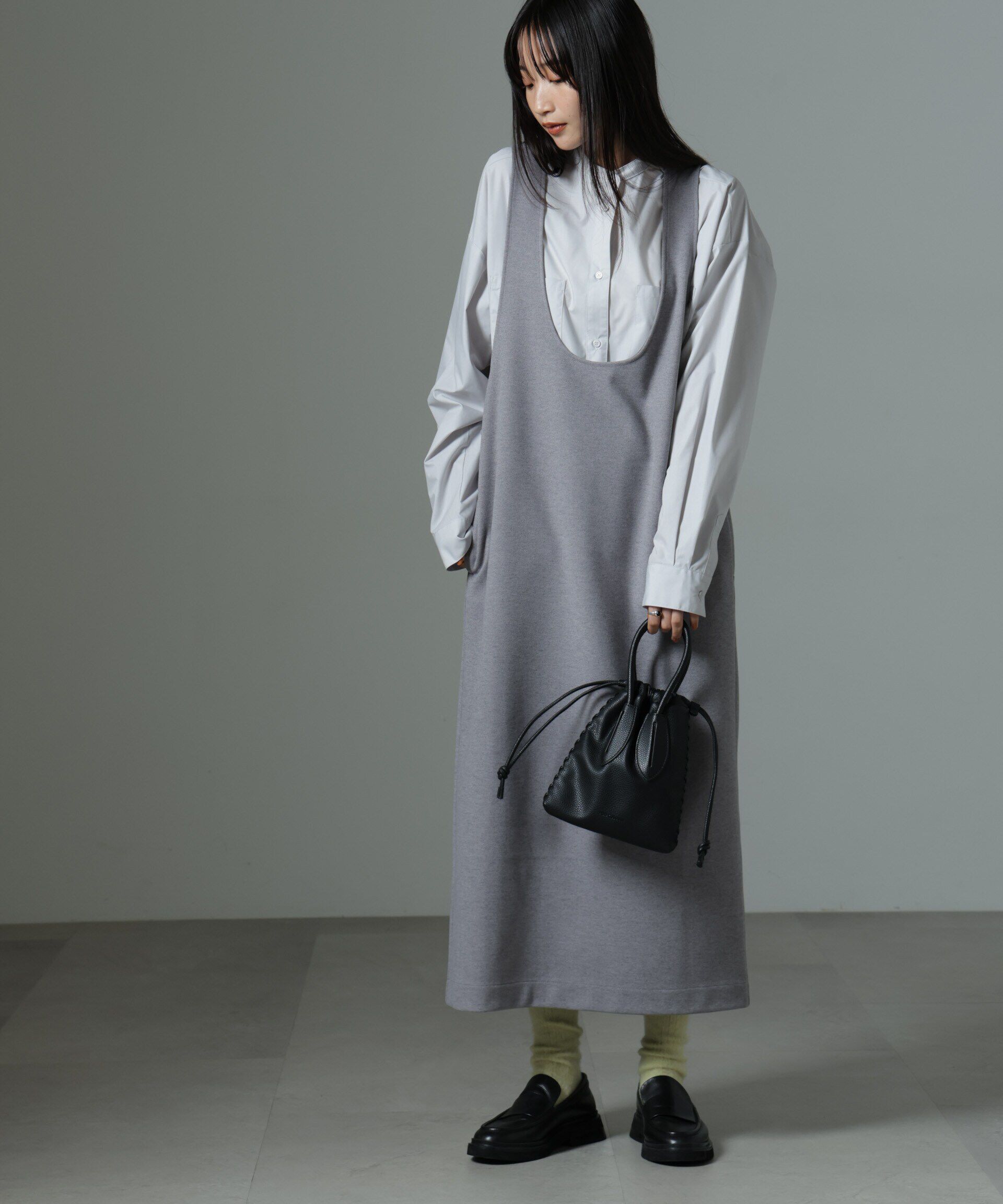 nano･universe「前後2wayクルーネックストレートラインジャンスカ」|ワンピース|