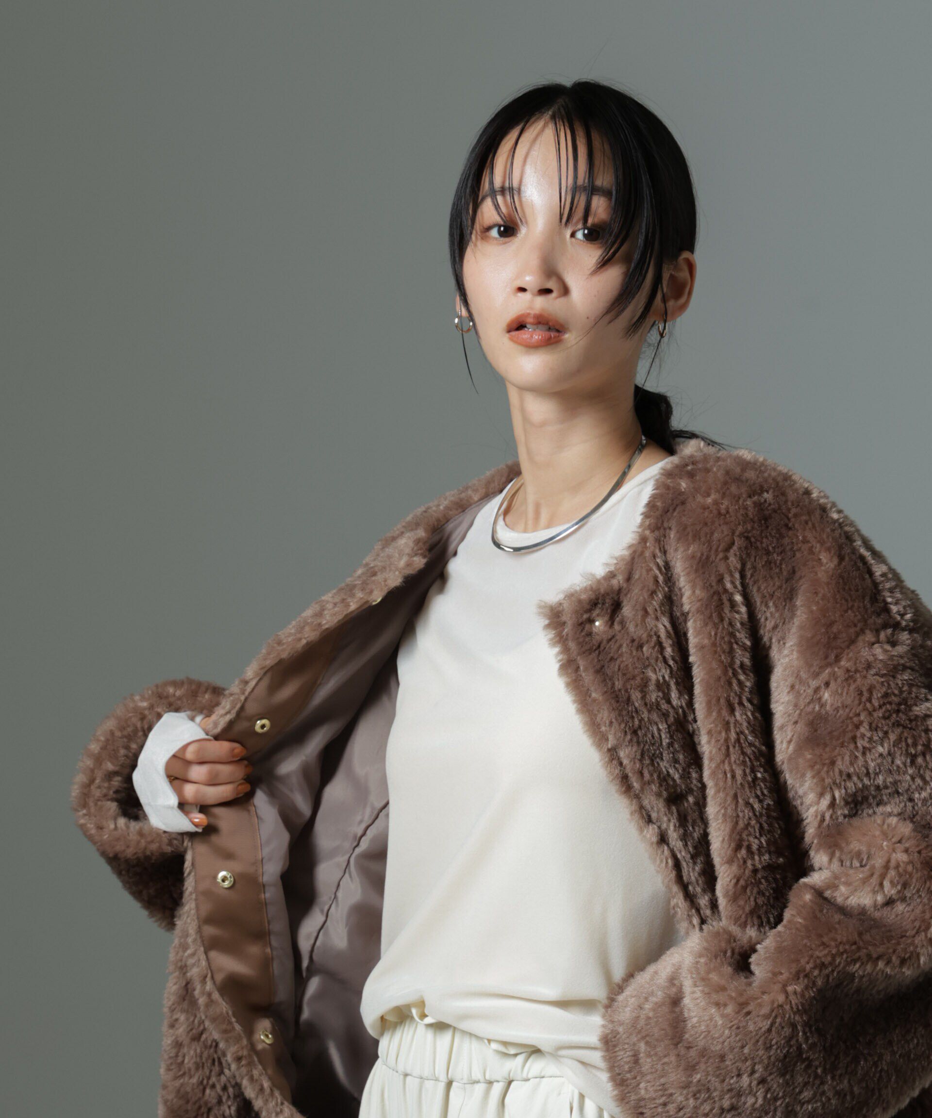 nano･universe「シアーベロアロングTシャツ」|Tシャツ・カットソー|アイボリー7