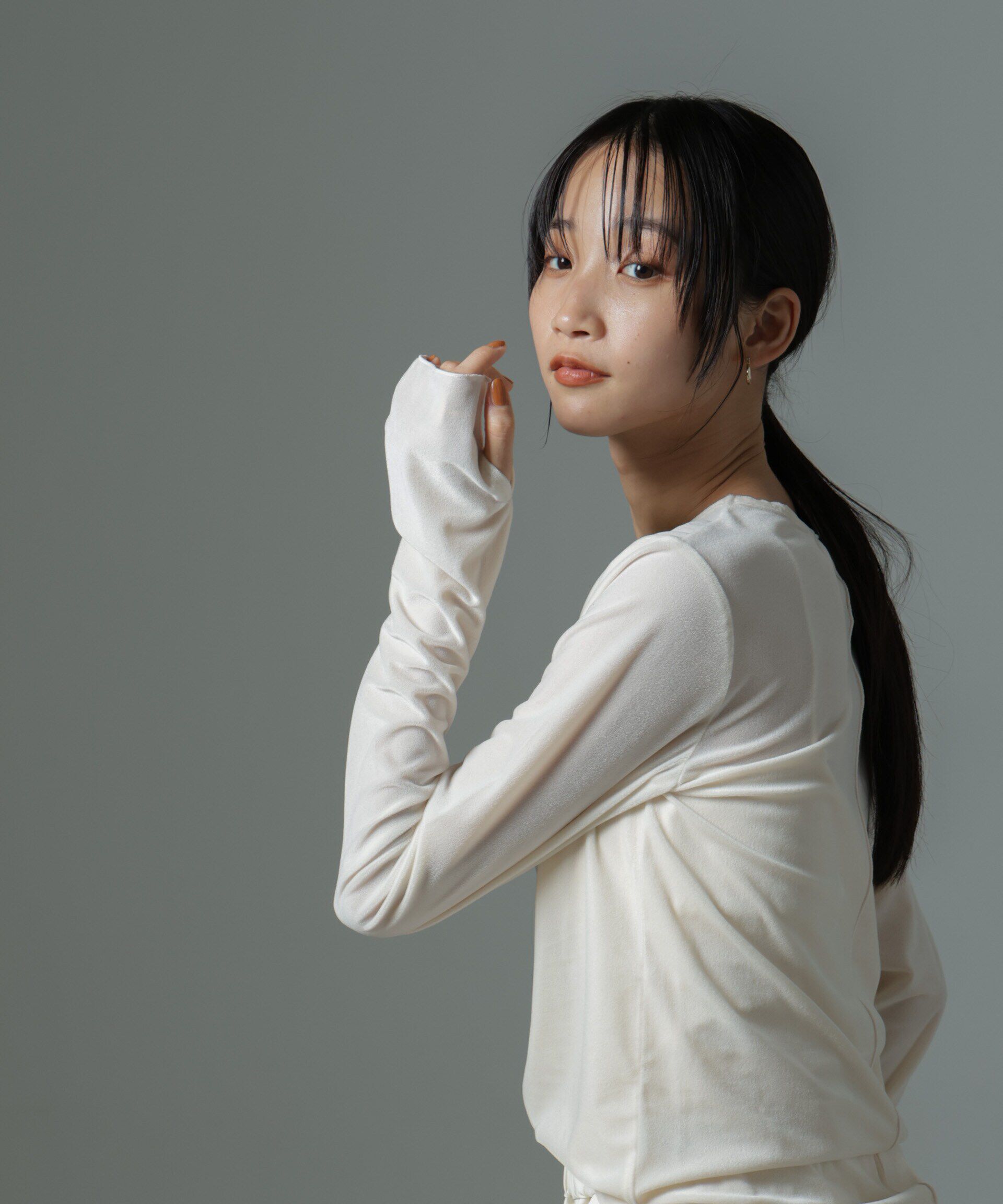 nano･universe「シアーベロアロングTシャツ」|Tシャツ・カットソー|