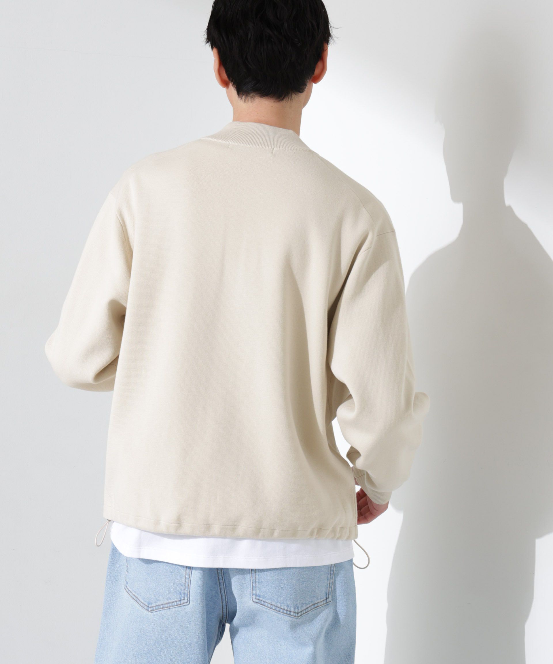 nano･universe「14ゲージミラノリブブルゾン （手洗い可能）」|ニット・セーター|