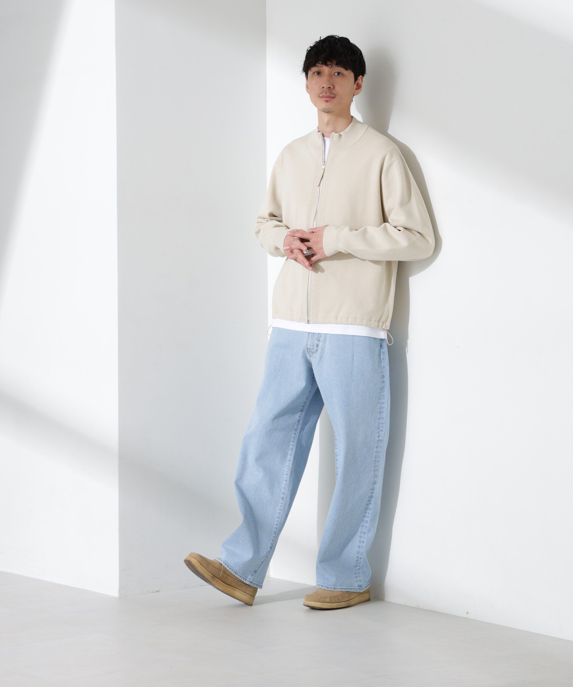 nano･universe「14ゲージミラノリブブルゾン （手洗い可能）」|ニット・セーター|