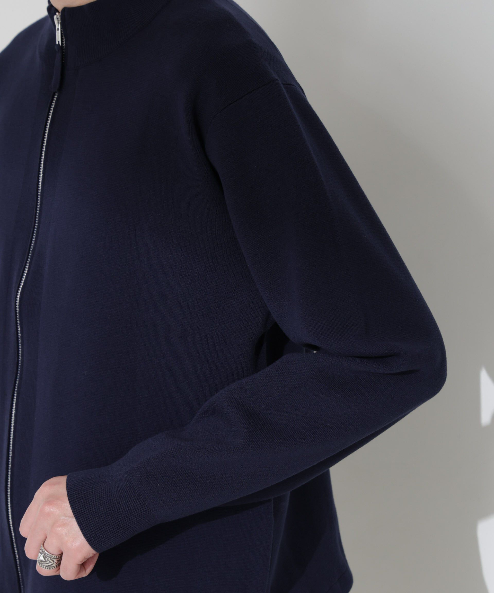 nano･universe「14ゲージミラノリブブルゾン （手洗い可能）」|ニット・セーター|