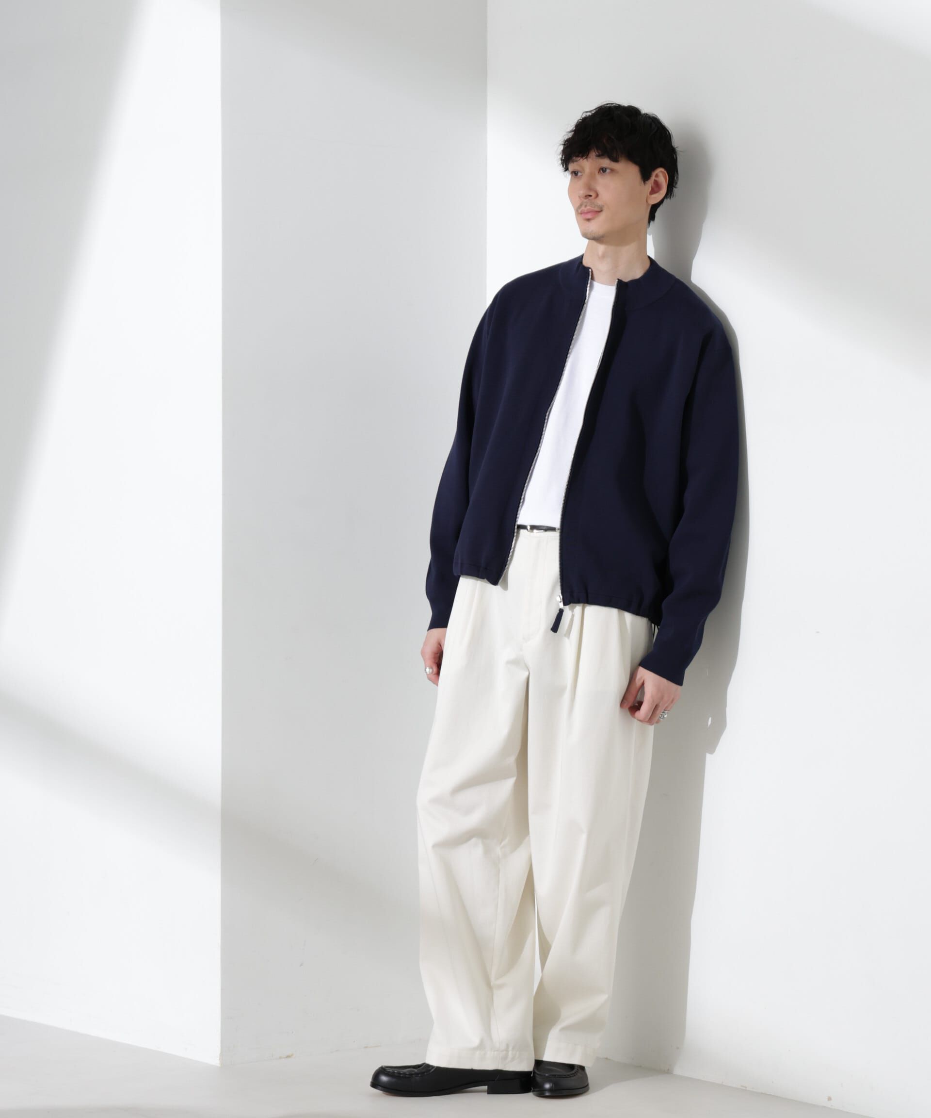 nano･universe「14ゲージミラノリブブルゾン （手洗い可能）」|ニット・セーター|